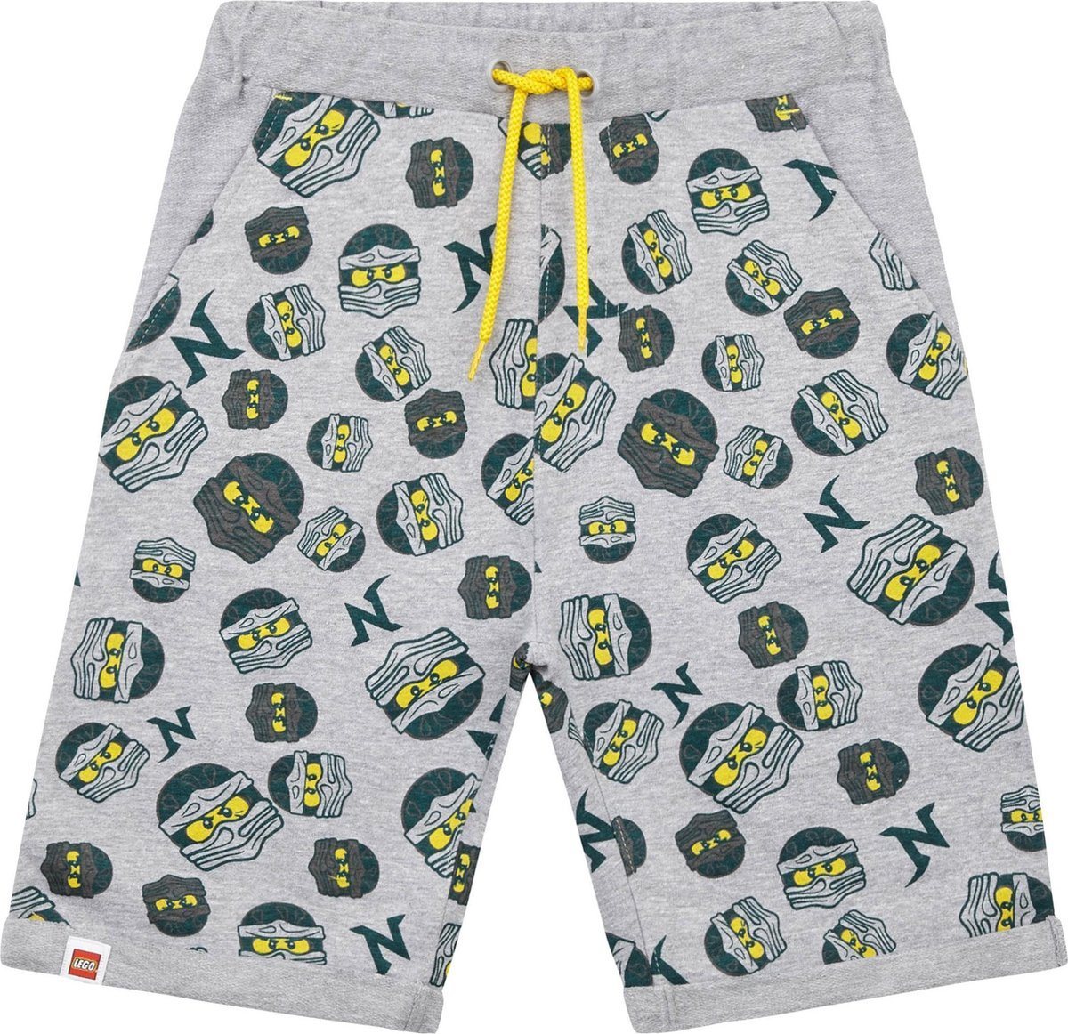 LEGO® Bermudas Lego® Ninjago Bermudashorts Jungen Kurze Hose Kindershorts Sommerhose Hellgrau meliert Größe 98 entspricht 2 3 4 Jahre von LEGO®