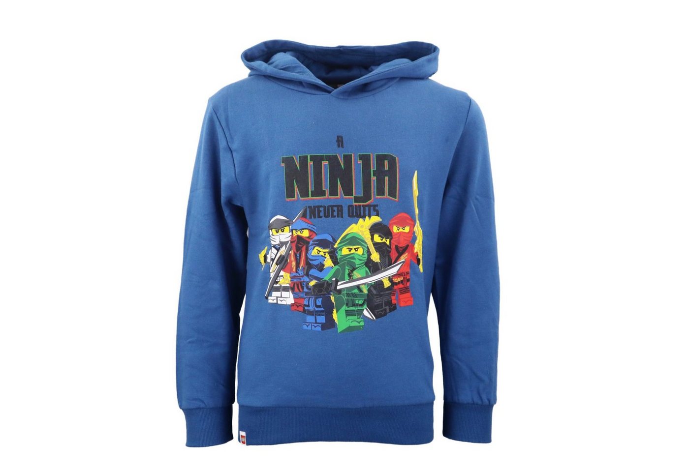 LEGO® Hoodie Ninjago Jungen Kinder Kapuzen Pulli Gr. 98 bis 128, Baumwolle, Blau Grün von LEGO®