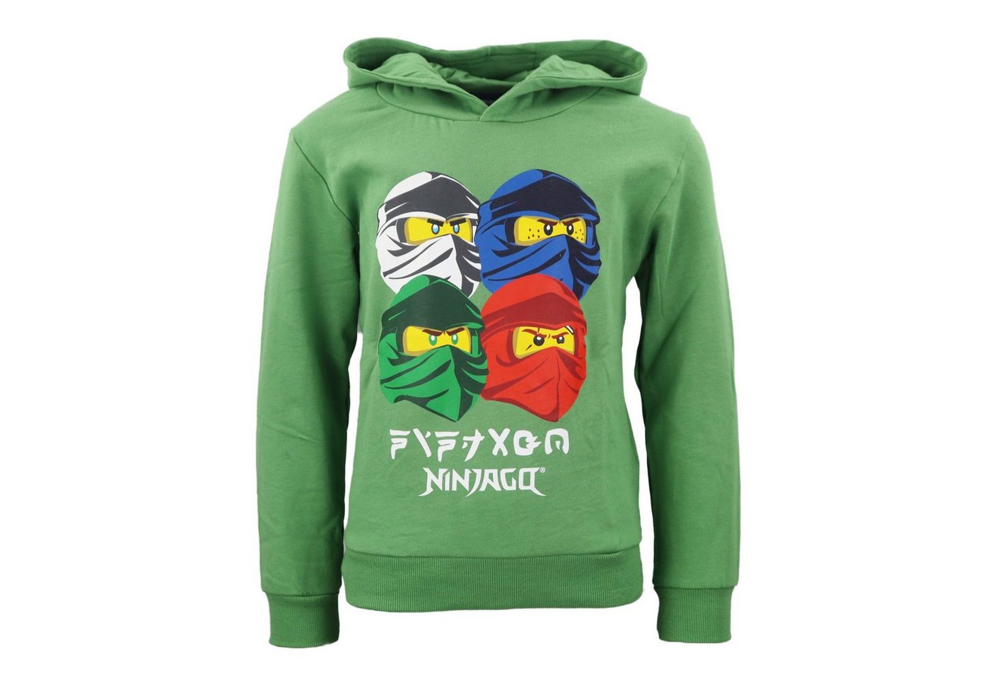 LEGO® Hoodie Ninjago Jungen Kinder Kapuzen Pulli Gr. 98 bis 128, Baumwolle, Blau Grün von LEGO®