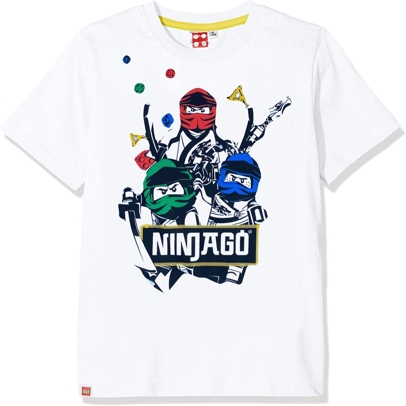 LEGO® Print-Shirt LEGO® Ninjago T-Shirt Jungen + Mädchen Gr. 104 116 128 140 weiß von LEGO®