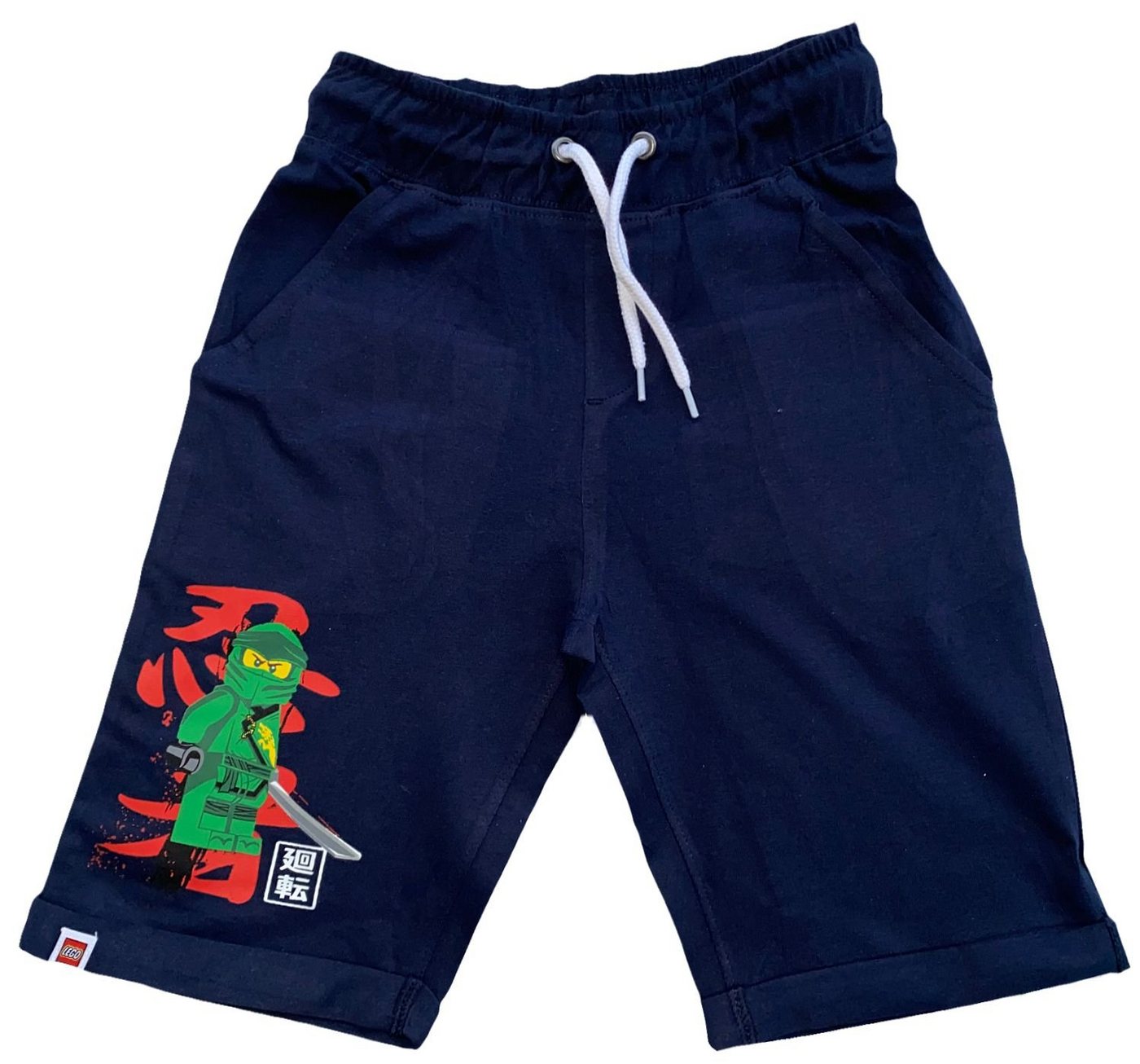 LEGO® Shorts LEGO® NINJAGO kurze Hosen Shorts für Kinder Jungen + Mädchen Gr.104/110 116/122 128/134 140/146 Dunkelblau und Grau von LEGO®