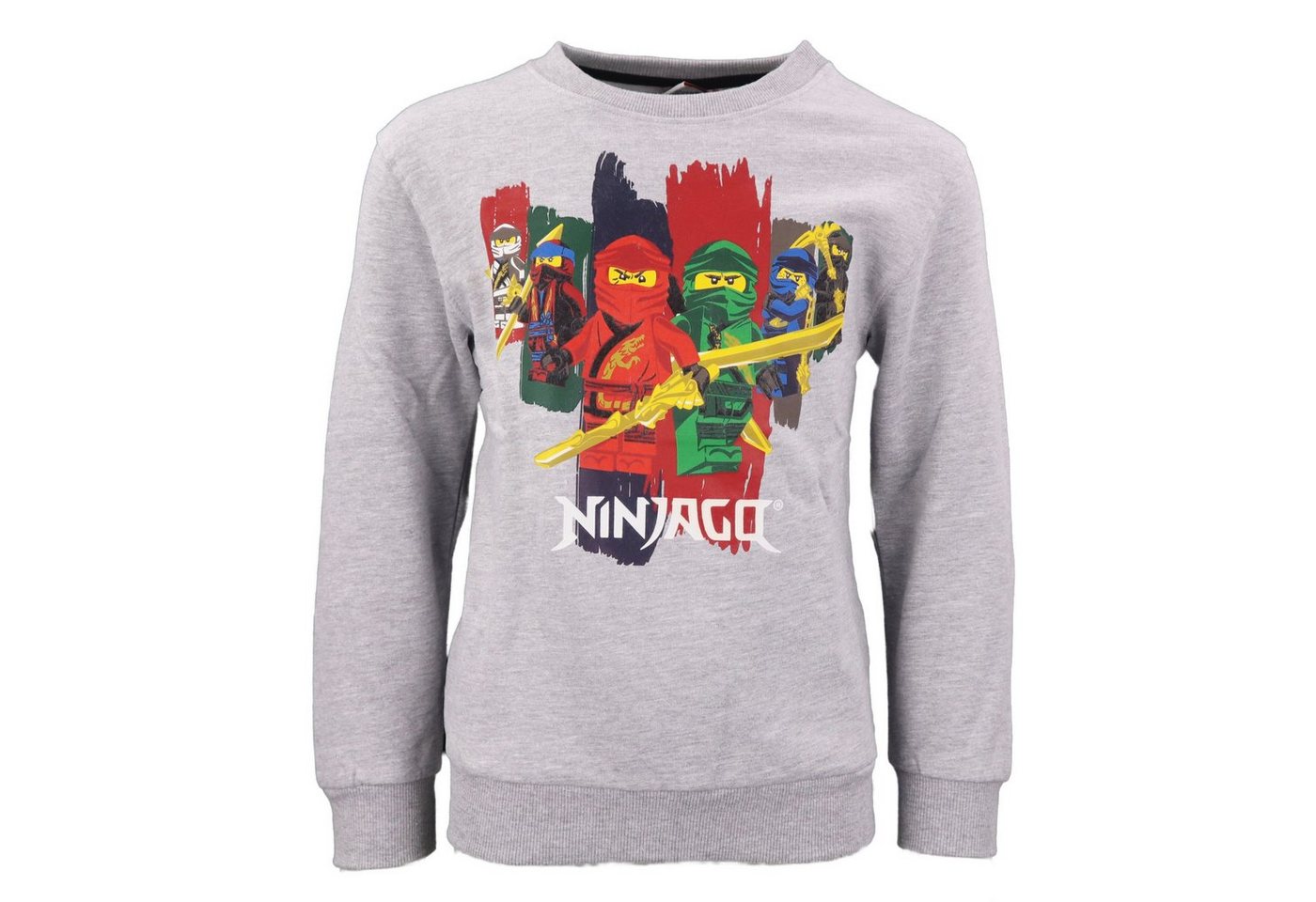 LEGO® Sweater Ninjago Kinder Jungen Pullover Gr. 98 bis 128, Schwarz Grau von LEGO®