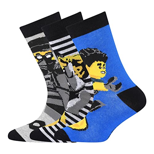 LEGO City Jungen Socken 3er Pack Polizei und Räuber LWHans 100 von LEGO