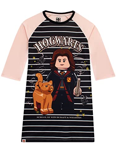 LEGO Harry Potter Mädchen Hogwarts Hermine Nachthemden mit Langen Ärmeln Rosa 134 von LEGO