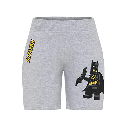 LEGO Jungen Batman Kurze Hose Lwparker 305 Shorts, 912 Grey Melange, 128 EU von LEGO