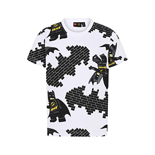 LEGO Jungen Batman Unisex Lwtaylor 313 T-Shirt, 101 White, 140 EU von LEGO