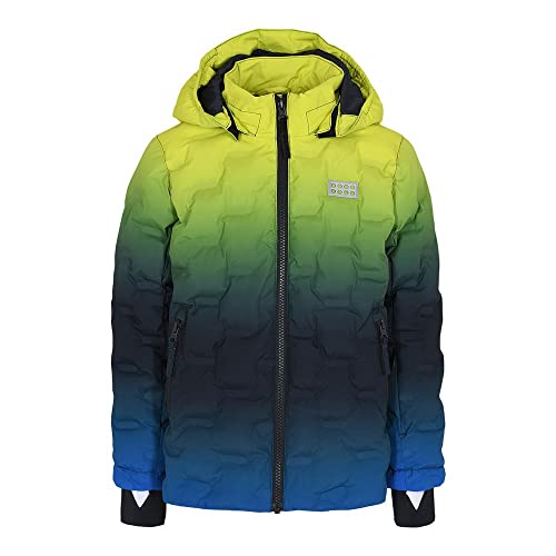 LEGO Jungen Jacke Wear Jungen Winterjacke Steppjacke Winddicht Wasserabweisend Warm mit Schneefang, Gelb, 110 von LEGO