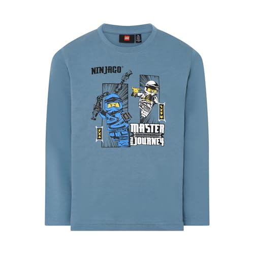 LEGO Jungen LWTAYLOR 607-T-SHIRT L/S T-Shirt, Dusty Blue, 146 von LEGO