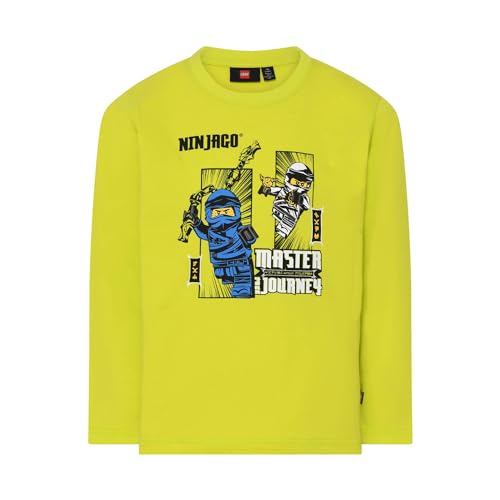 LEGO Jungen LWTAYLOR 607-T-SHIRT L/S T-Shirt,Lime Green, 116 von LEGO