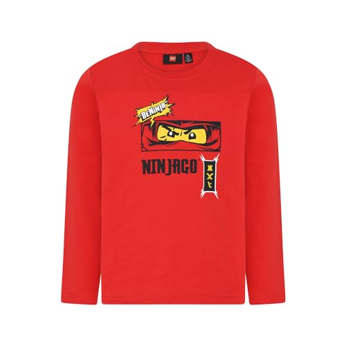 LEGO Jungen LWTAYLOR 608-T-SHIRT L/S T-Shirt,Rot, 104 von LEGO