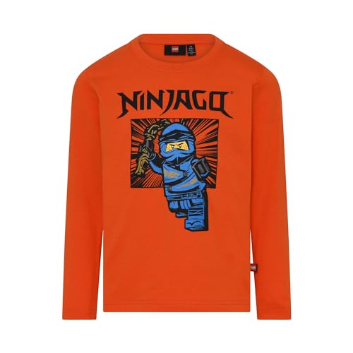 LEGO Jungen LWTAYLOR 613-T-SHIRT L/S T-Shirt,Orange, 116 von LEGO