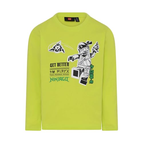 LEGO Jungen LWTAYLOR 619-T-SHIRT L/S T-Shirt,Lime Green, 116 von LEGO