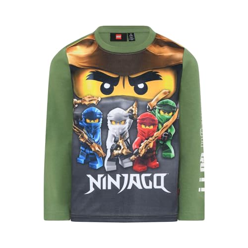 LEGO Jungen LWTAYLOR 621-T-SHIRT L/S T-Shirt,Dark Khaki, 116 von LEGO