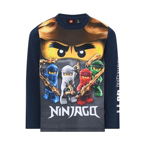 LEGO Jungen LWTAYLOR 621-T-SHIRT L/S T-Shirt,Dark Navy, 116 von LEGO