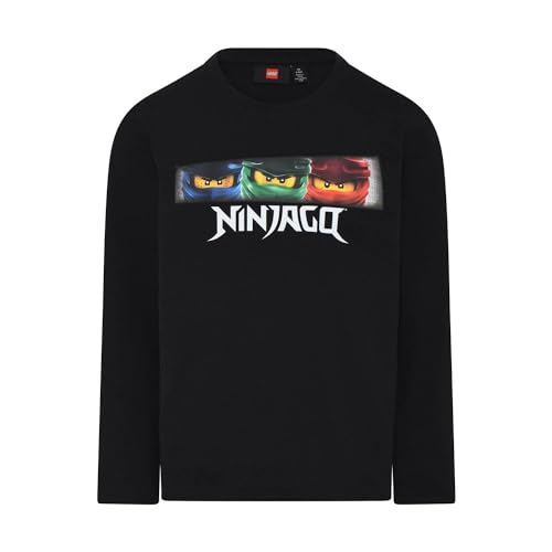 LEGO Jungen LWTAYLOR 622-T-SHIRT L/S T-Shirt, Black, 146 von LEGO