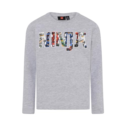 LEGO Jungen LWTAYLOR 622-T-SHIRT L/S T-Shirt,Grey Melange, 116 von LEGO