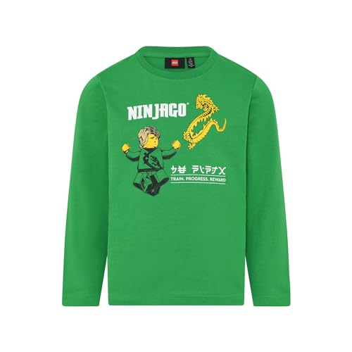 LEGO Jungen LWTAYLOR 624-T-SHIRT L/S T-Shirt,Grün, 134 von LEGO