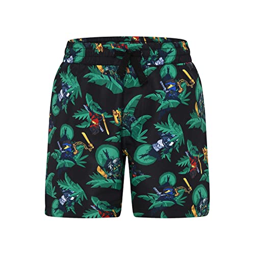 LEGO Jungen Ninjago Badeshort Lwalex 317 Boardshorts, 995 Black, 104 EU von LEGO