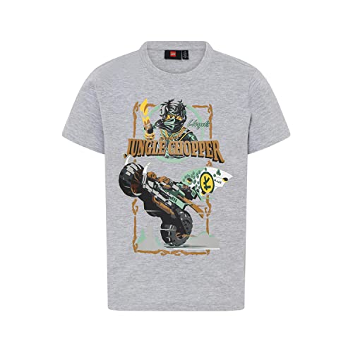 LEGO Jungen Ninjago Djungle Shopper Lwtaylor 328 T-Shirt, 912 Grey Melange, 140 EU von LEGO