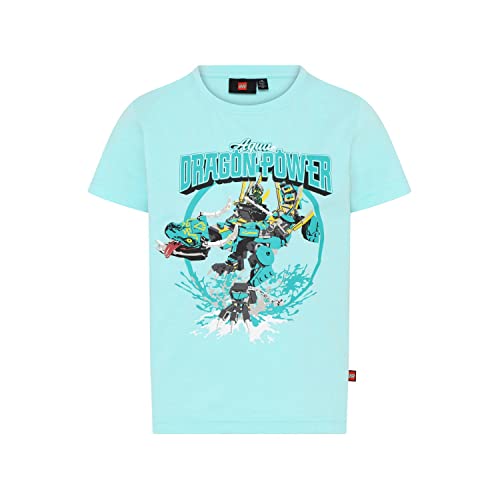 LEGO Jungen Ninjago Dragon Power Lwtaylor 325 T-Shirt, 718 Light Turquise, 104 EU von LEGO