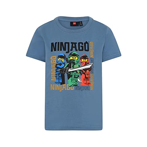 LEGO Jungen Ninjago Kai, Lloyd, Jay Lwtaylor 331 T-Shirt, 612 Faded Blue, 104 EU von LEGO