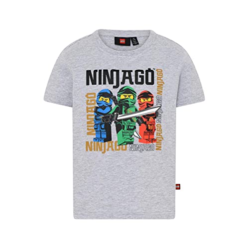 LEGO Jungen Ninjago Kai, Lloyd, Jay Lwtaylor 331 T-Shirt, 912 Grey Melange, 152 EU von LEGO