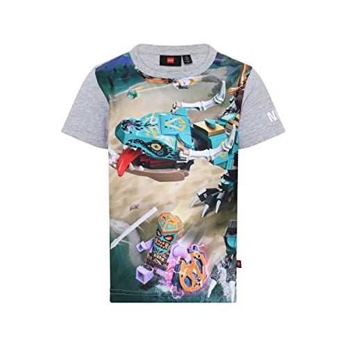 LEGO Jungen Ninjago Lwtaylor 323 T-Shirt, 912 Grey Melange, 110 EU von LEGO