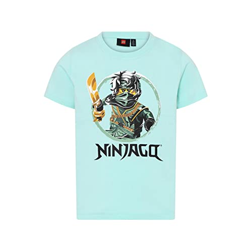 LEGO Jungen Ninjago Lwtaylor 326 T-Shirt, 718 Light Turquise, 104 EU von LEGO