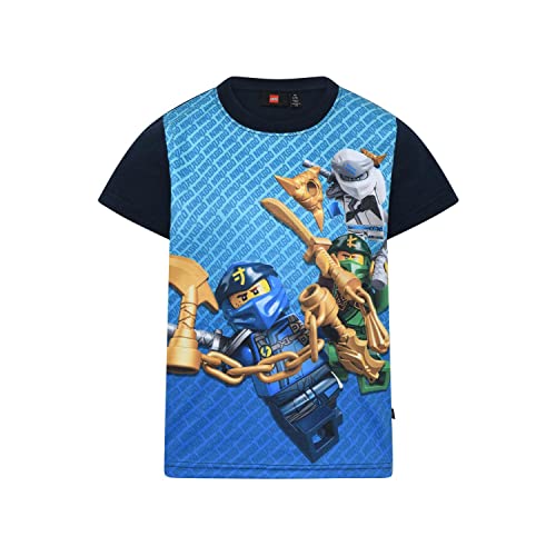 LEGO Jungen Ninjago Lwtaylor 329 T-Shirt, 590 Dark Navy, 104 EU von LEGO