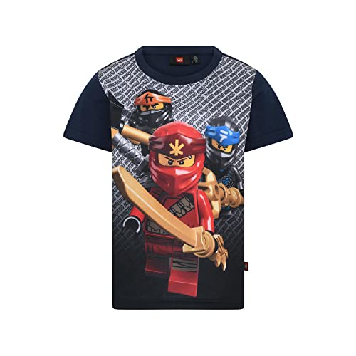 LEGO Jungen Ninjago Lwtaylor 332 T-Shirt, 590 Dark Navy, 104 EU von LEGO