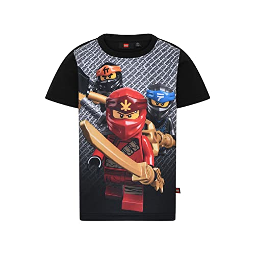 LEGO Jungen Ninjago Lwtaylor 332 T-Shirt, 995 Black, 92 EU von LEGO