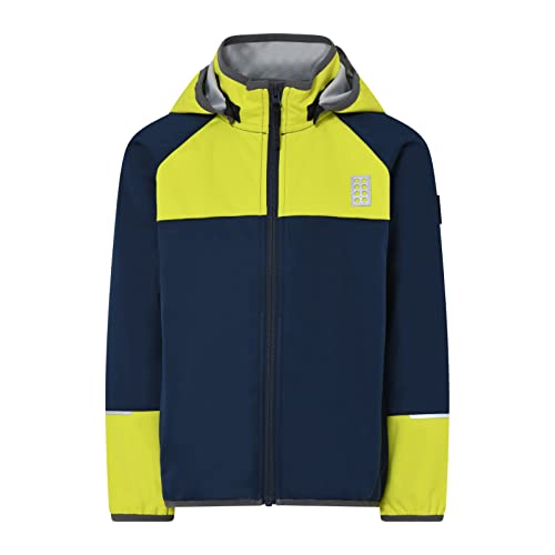 LEGO Jungen Softshell 8.000 Wassersäule, atmungsaktiv, Stretch, wasserabweisend LWStorm 202 Shell-Jacke, 590 Dark Navy, 146 von LEGO