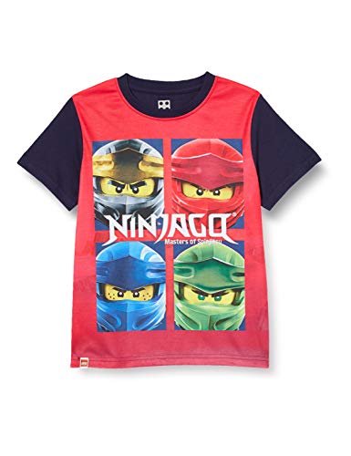 LEGO Jungen cm Ninjago T-Shirt,per Pack Rot (Red 344),104 (Herstellergröße:104) von LEGO