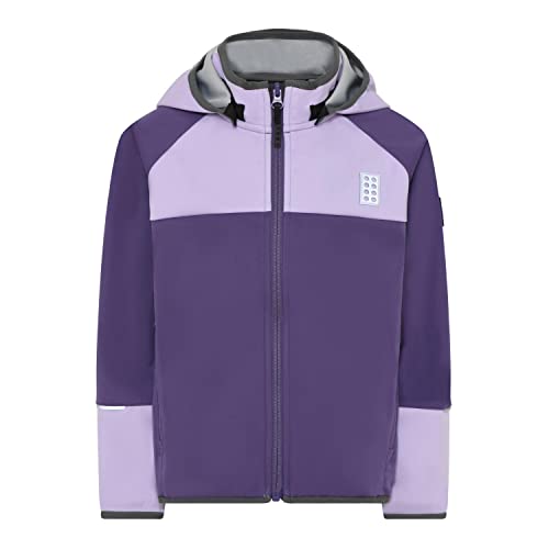 LEGO Mädchen Softshell 8.000 Wassersäule, atmungsaktiv, Stretch, wasserabweisend LWStorm 202 Shell-Jacke, 604 Medium Purple, 86 von LEGO