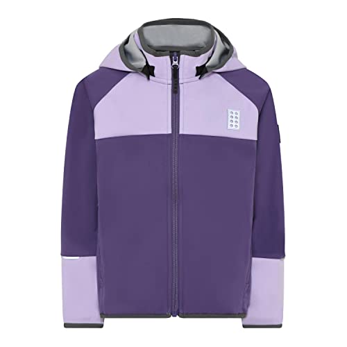 LEGO Mädchen Softshell 8.000 Wassersäule, atmungsaktiv, Stretch, wasserabweisend LWStorm 202 Shell-Jacke, 604 Medium Purple, 104 von LEGO