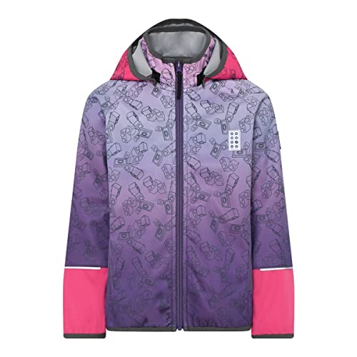 LEGO Mädchen Softshell 8.000 Wassersäule, atmungsaktiv, Stretch, wasserabweisend LWStorm 204 Shell-Jacke, 432 Lilac Rose, 104 von LEGO