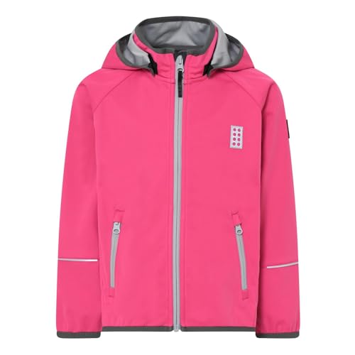 LEGO Unisex Mädchen Softshell 8.000 Wassersäule Atmungsaktiv Winddicht LWSeferit 200 Shell-Jacke, 432 Lilac Rose, 110 von LEGO