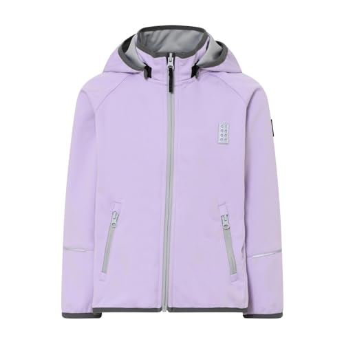 LEGO Unisex Mädchen Softshell 8.000 Wassersäule Atmungsaktiv Winddicht LWSeferit 200 Shell-Jacke, 604 Medium Purple, 104 von LEGO