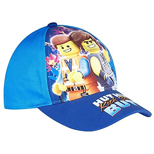 LEGO Movie 2 Jungen Cap mit buntem Fotodruck, 54, Hellblau von LEGO