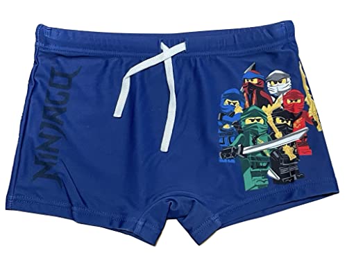 LEGO Ninjago Badehose Badeboxer mit elastischem Bund und Kordelzug blau (as3, Numeric, Numeric_128, Regular) von LEGO