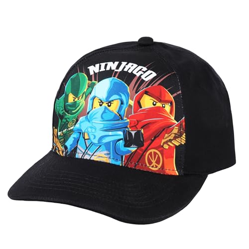 LEGO Ninjago Cap Kappe Baseballkappe Snapback verstellbar Cappy, Größe:52, Farbe:Schwarz von LEGO