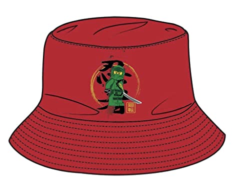 LEGO Ninjago Fischerhut Sonnenhut Mütze Hut (as3, Numeric, Numeric_52, rot) von LEGO
