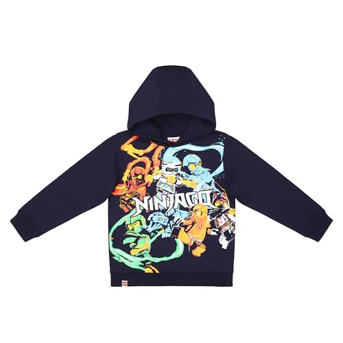 LEGO Ninjago Hoodie Kapuzenpullover Sweatjacke mit Kapuze (DE/NL/SE/PL, Numerisch, 152, Regular, Dunkelblau) von LEGO