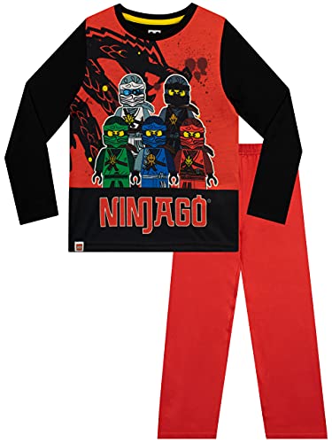 LEGO Ninjago Jungen Schlafanzug Slim Fit, Rot, 128 (Herstellergröße: 7 - 8 Jahre) von LEGO