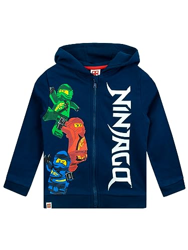 LEGO Ninjago Kapuzenpullover | Ninjago Kleidung für Jungen | Ninja Kinder Hoodie | Blau | 116 von LEGO