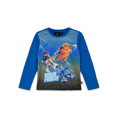 LEGO Ninjago Langarmshirt Jungen (DE/NL/SE/PL, Numerisch, 122, Regular, Marine) von LEGO