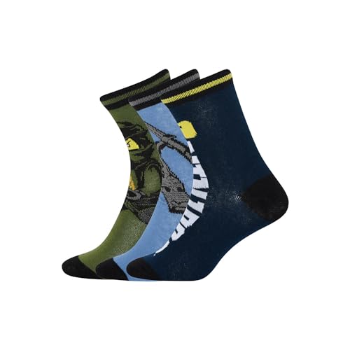 LEGO Ninjago Socken Jungen 3-Paar Socken - LWALEX 609 von LEGO