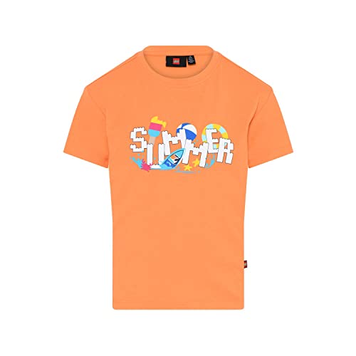 LEGO Unisex Sommer Lwtaylor 307 T-Shirt, 277 Pastel Orange, 110 EU von LEGO