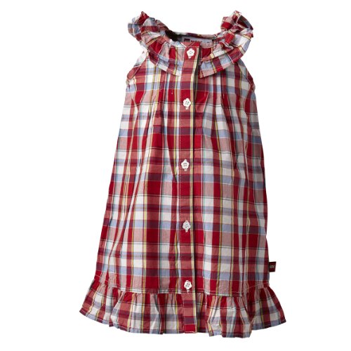 LEGO Wear Baby - Mädchen Kleid, kariert duplo Kleid Dolly 404, Gr. 98, Rot (350 RED) von LEGO