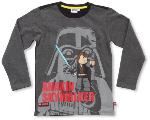 LEGO Wear Jungen Langarmshirt 14044 Terry 755 - T-Shirt L/S, Gr. 146, Grau (917 Charcoal Melange) von LEGO